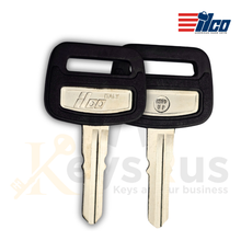 Ilco HD70U‑P (X71) Key Blank 5 Pack, Honda & Triumph Plastic‑Head Replacement, Uncut Nickel‑Plated Brass