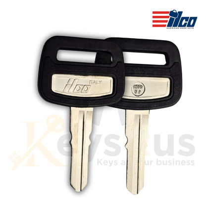 Ilco HD70U‑P (X71) Key Blank 5 Pack, Honda & Triumph Plastic‑Head Replacement, Uncut Nickel‑Plated Brass