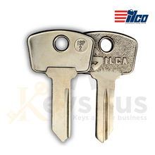 Silca ISP2 / Ilco ISP2 Key Blank, Harley-Davidson & Vintage Motorcycle, Nickel‑Plated Brass (Uncut)