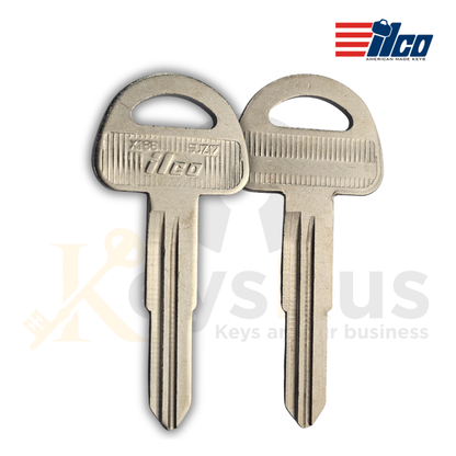 Ilco SUZ17 / X186 Key Blanks, 10 Pack for Suzuki Vehicles, Nickel‑Plated Brass (Uncut)