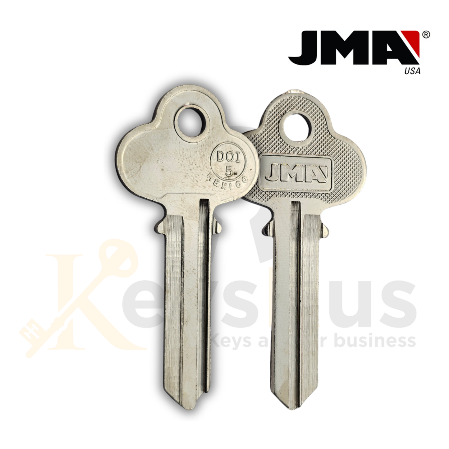 JMA DOI5 Key Blank, Uncut Brass Key for Dodge Vehicle Locks, Compatible with Ilco D1098I / X119