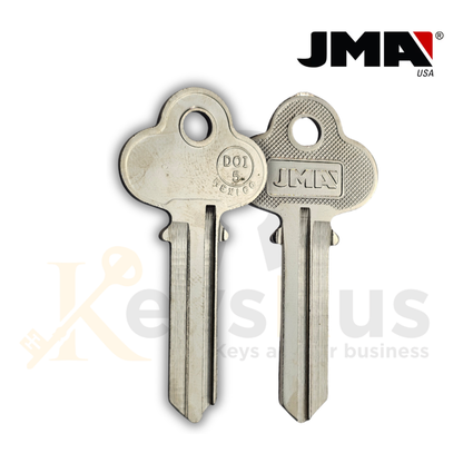 JMA DOI5 Key Blank, Uncut Brass Key for Dodge Vehicle Locks, Compatible with Ilco D1098I / X119
