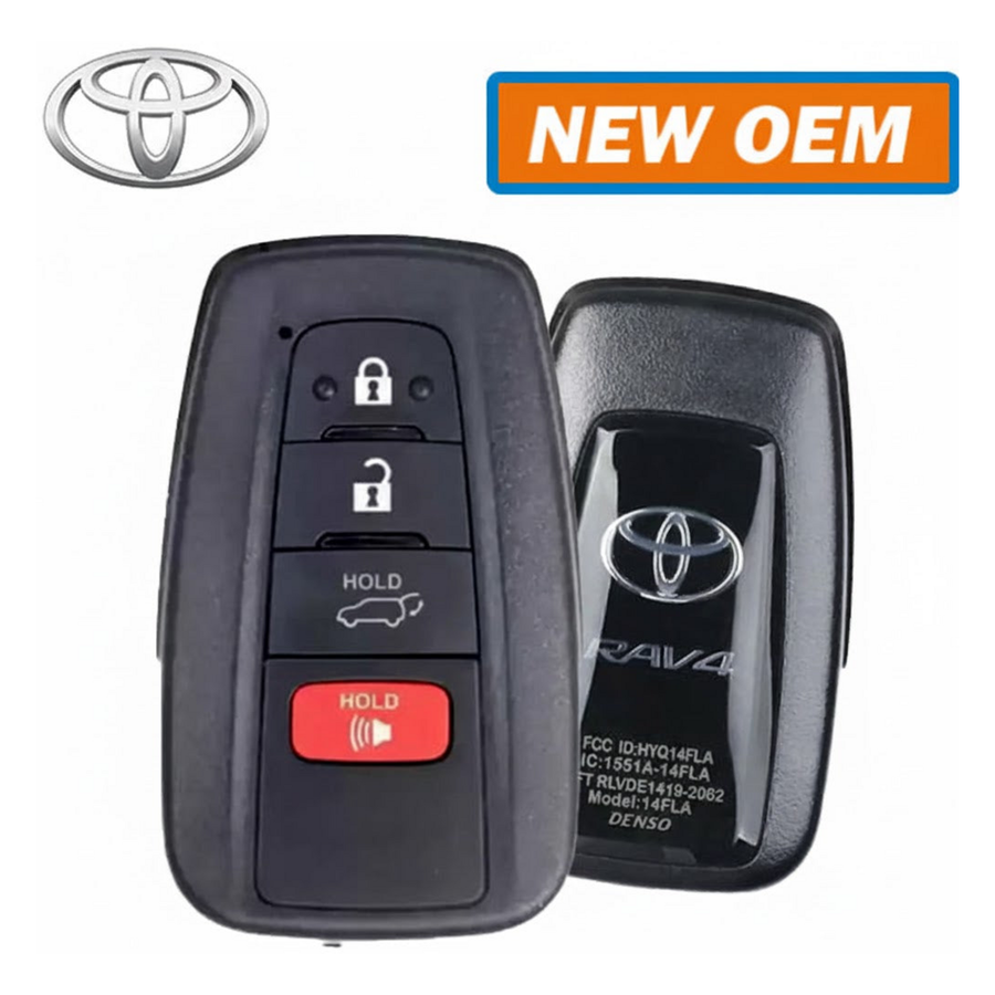 2021, 2022 Toyota RAV4, 4-Button Smart Key Remote (OEM) PN: 8990H-0R220 / FCC ID: HYQ14FLA