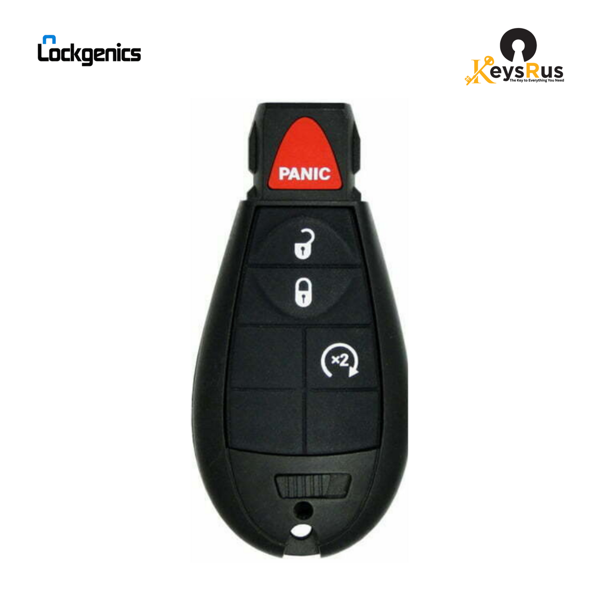 2008, 2021 Chrysler Dodge 4-Button Fobik Key (Aftermarket), FCC ID M3N5WY783X