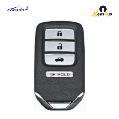 LONSDOR HD30-05 Universal Smart Key, Honda 4-Button Replacement (ID46/ID47/ID4A, Multiple Frequencies)