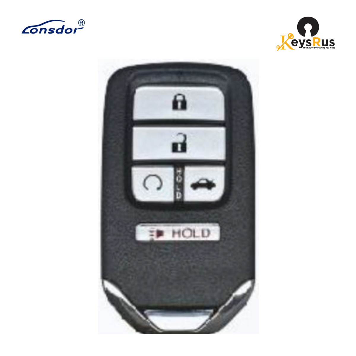 LONSDOR HD30-06 5-Button Honda Universal Smart Key, ID46/ID47/ID4A, 313/433 MHz