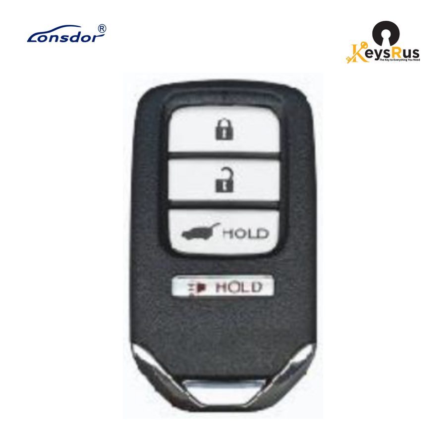 LONSDOR HD30-0C 4-Button Honda Universal Smart Key, ID46/ID47/ID4A, 313/433 MHz