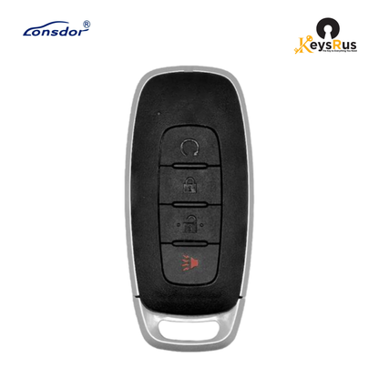 LONSDOR Nissan Style 4-Button Universal Smart Key, NS30-14 ID46+ID47+ID4A, Adjustable Frequency