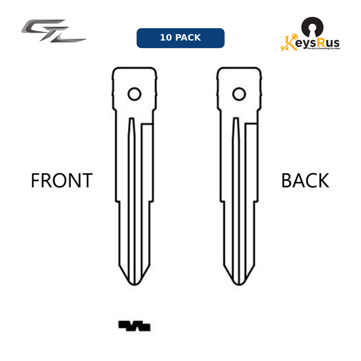 MFK-041 — MFK Hyundai Brass Blade — HYN11 (10-Pack)