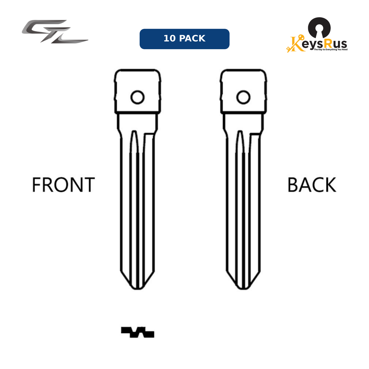 MFK-043 — MFK Hyundai Brass Blade — HYN14 (10-Pack)
