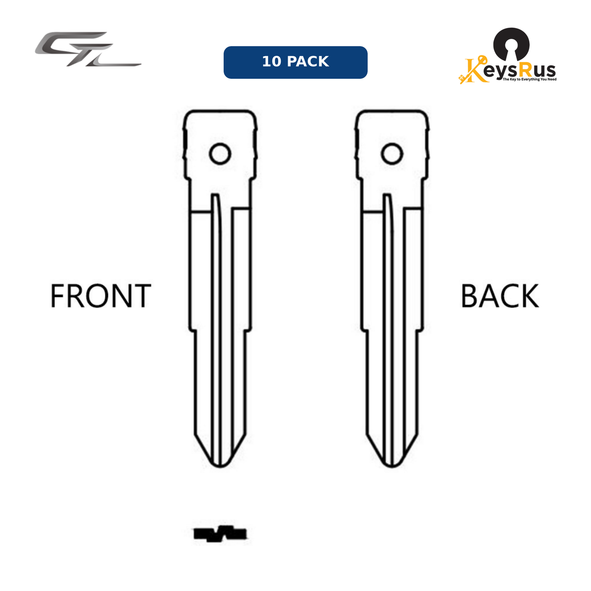 MFK-040 — MFK Hyundai Brass Blade — HYN10 (10-Pack)