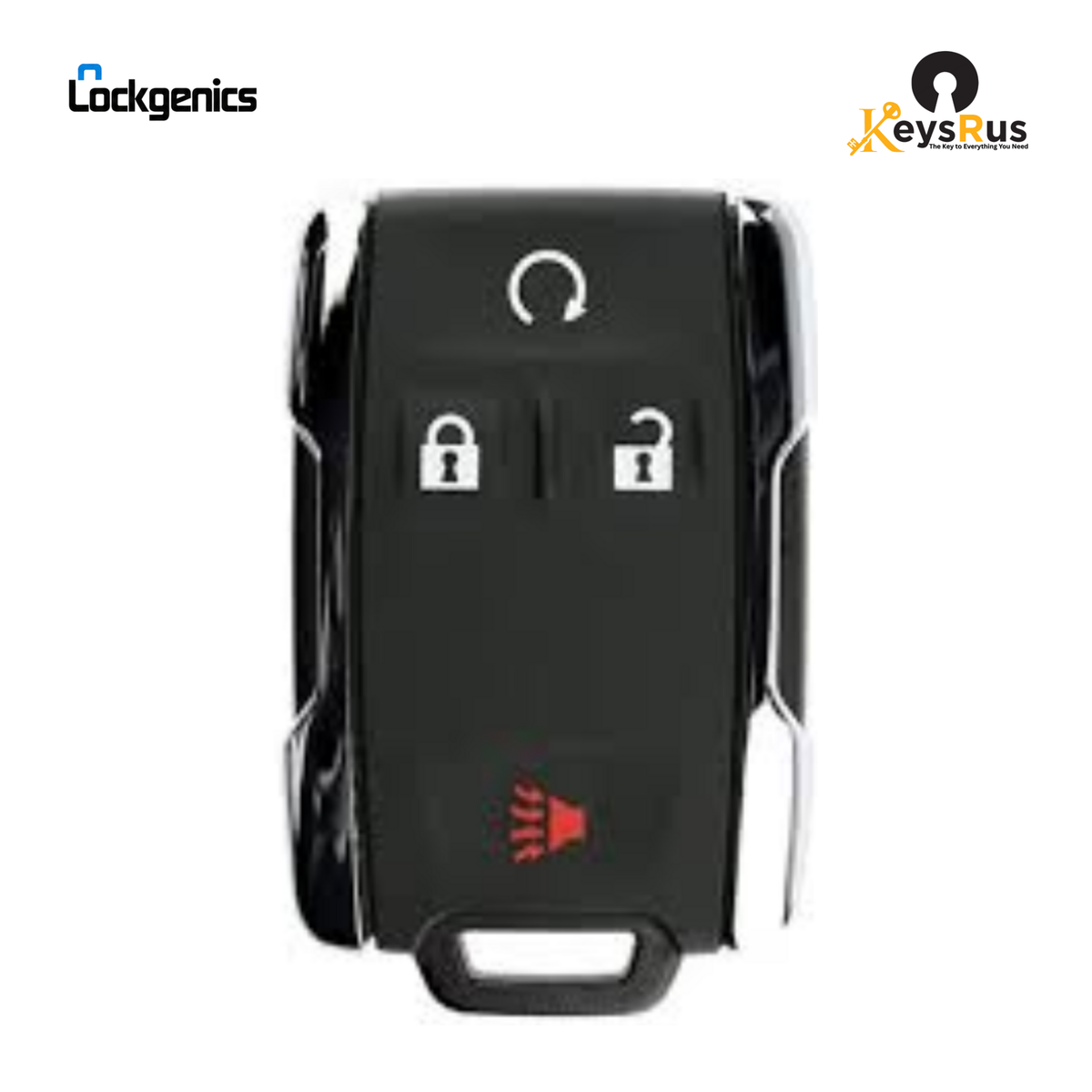 2014, 2019 Chevrolet / GMC / 4-Button Keyless Entry Remote Chrome / FCC ID: M3N32337100 / PN: 22881480 (Aftermarket)