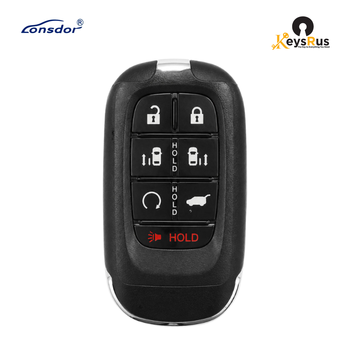 Lonsdor, HD30-18 Honda Style, 4-Button Universal Smart Key, ID46+ID47+ID4A, Adjustable Frequency