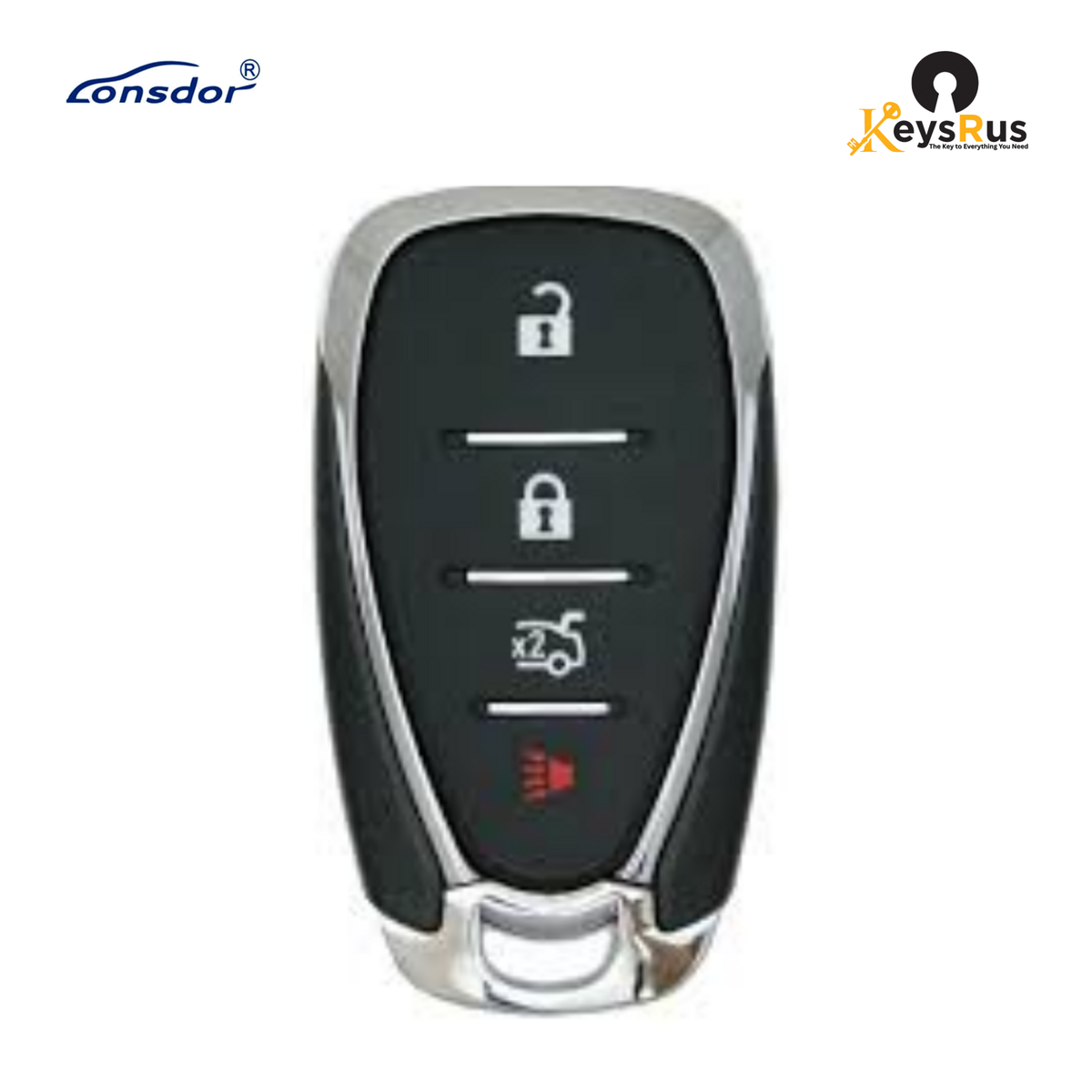 Lonsdor, CL30-06 Chevrolet Style, 4-Button Universal Smart Key, ID46+ID49+1D4A, Adjustable Frequency