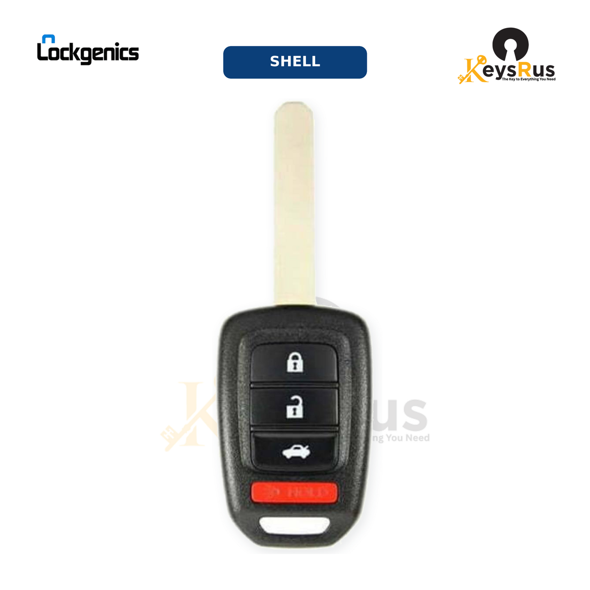LockGenics 2013–2017 Honda Accord Civic 4-button remote head key shell, Keysrus
