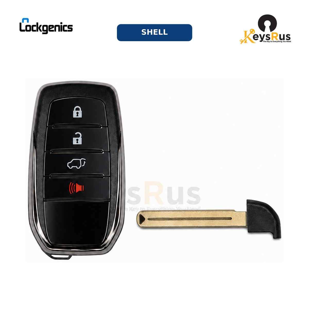 LockGenics four-button hatch smart key shell compatible with Lonsdor LT20-04