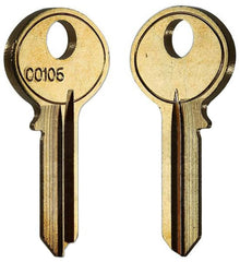 CO106-BR Key Blanks – 50-Pack | KEYSRUS Solid Brass Blanks for Cabinet & Furniture Locks