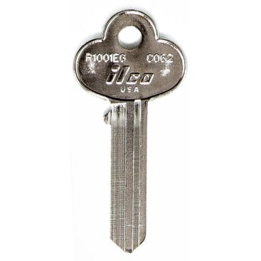 ILCO R1001EG / CO62 Key Blanks – 10 Pack | Nickel Plated Brass | 6 Pin | Genuine ILCO Brand