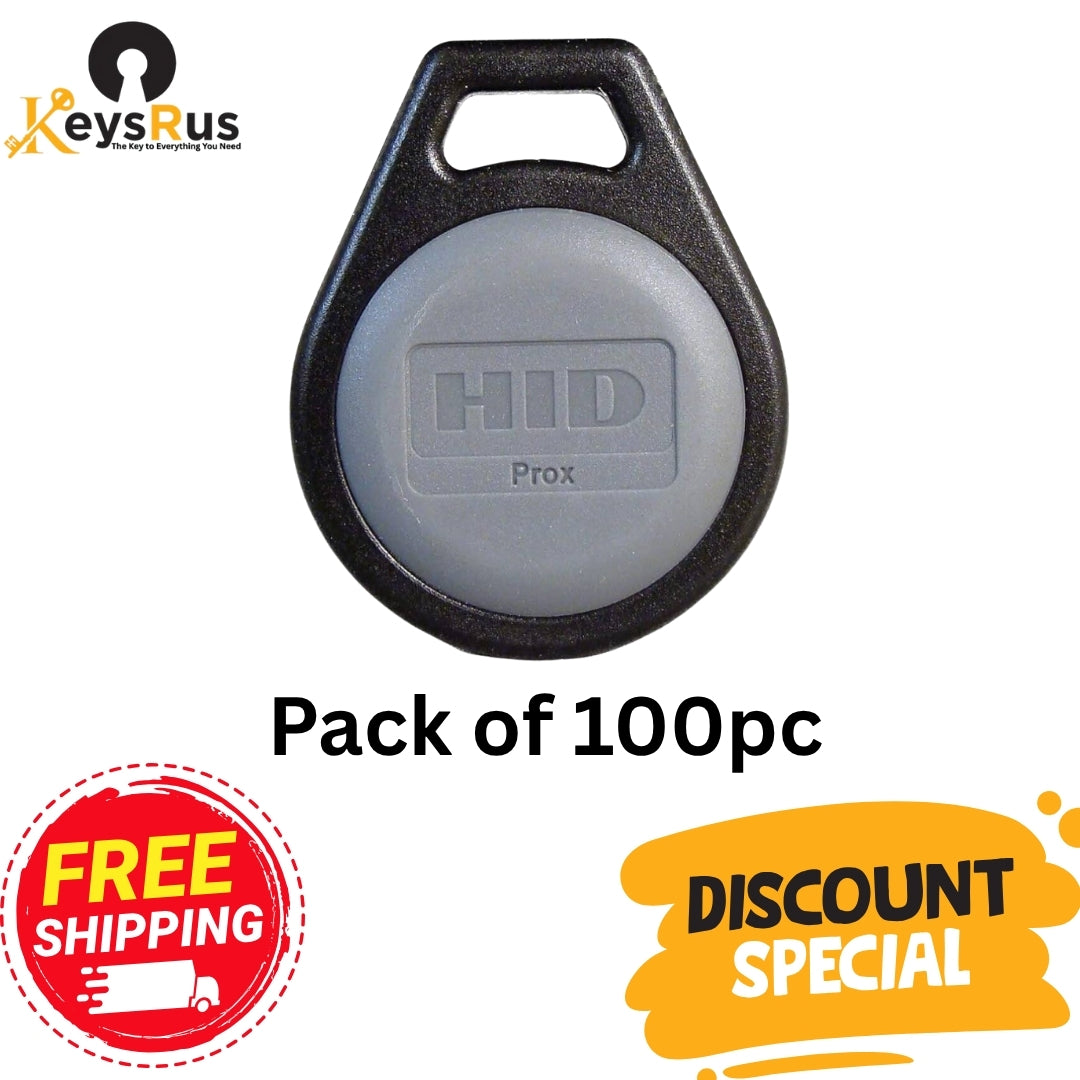 HID 1346LNSMN ProxKey III 125 kHz Proximity Key Fob - 100 Pack for Access Control