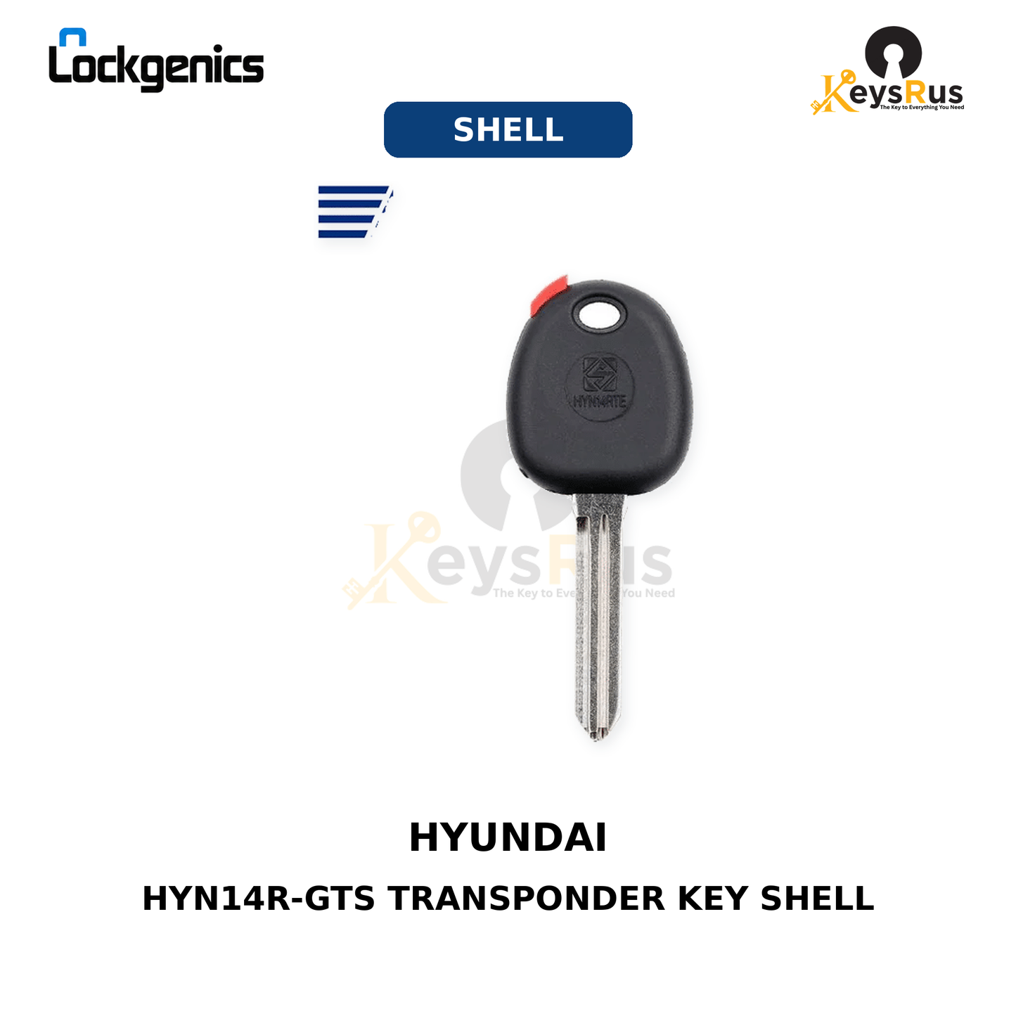 HYN14R-GTS Transponder Key Shell for Hyundai, High-Quality Replacement Key Shell by ILCO