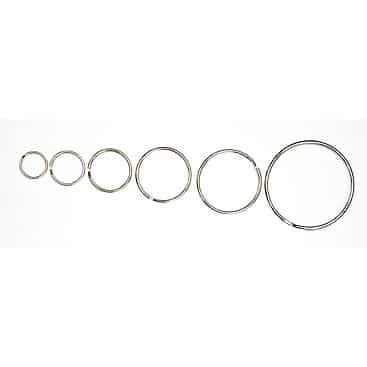 20mm Round Steel Split Ring 100 Pack, Durable Key Ring for Keys and Small Accessories