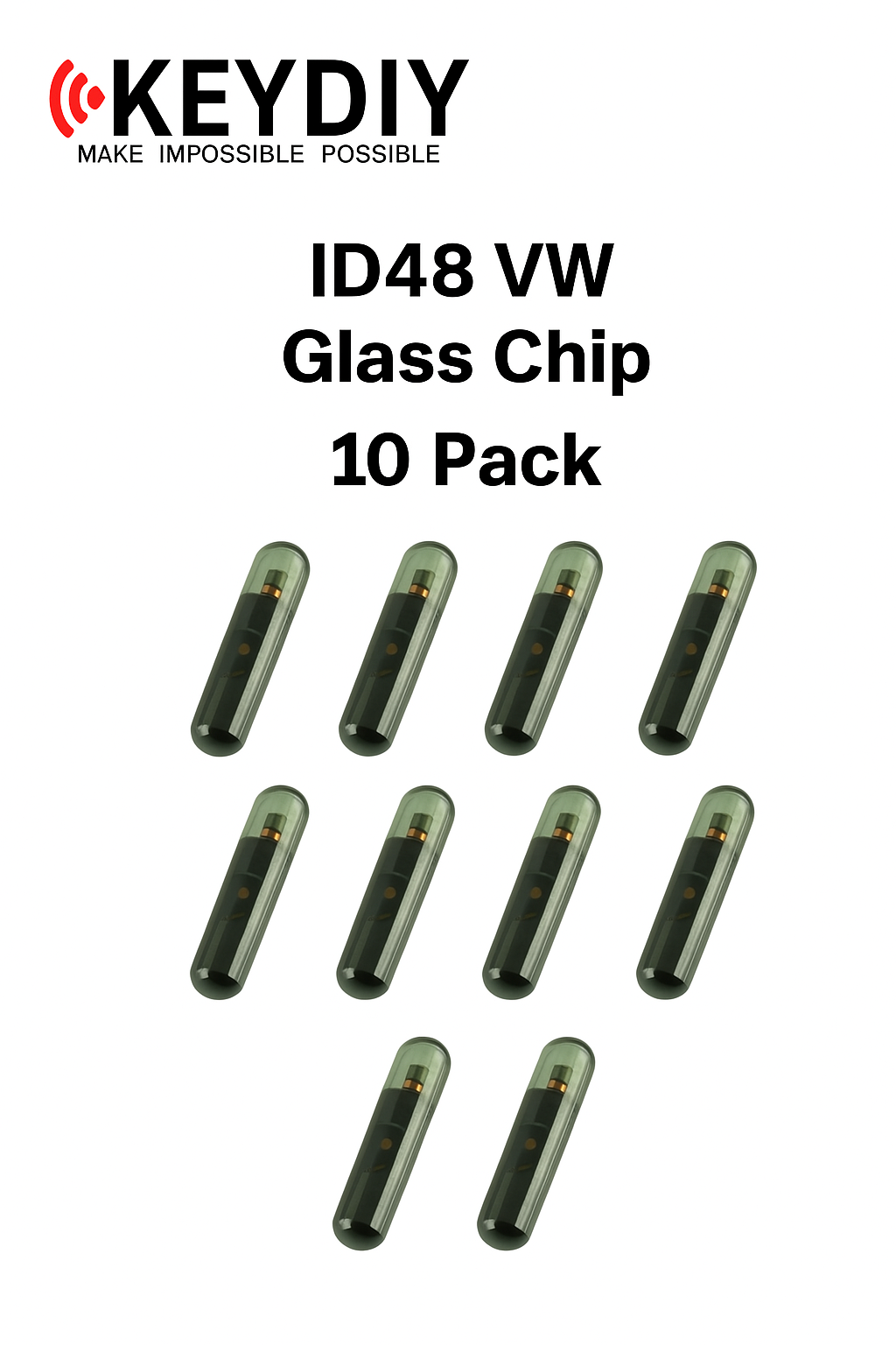 KEYDIY – ID48 VW Glass Transponder Cloning Chip | Compatible with KD-X2 Key Programmer
