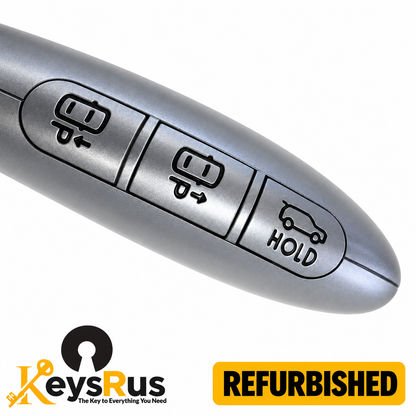 Hyundai Kona Electric 95440-BF200 refurbished smart key side detail showing backward parking, forward parking and power liftgate buttons