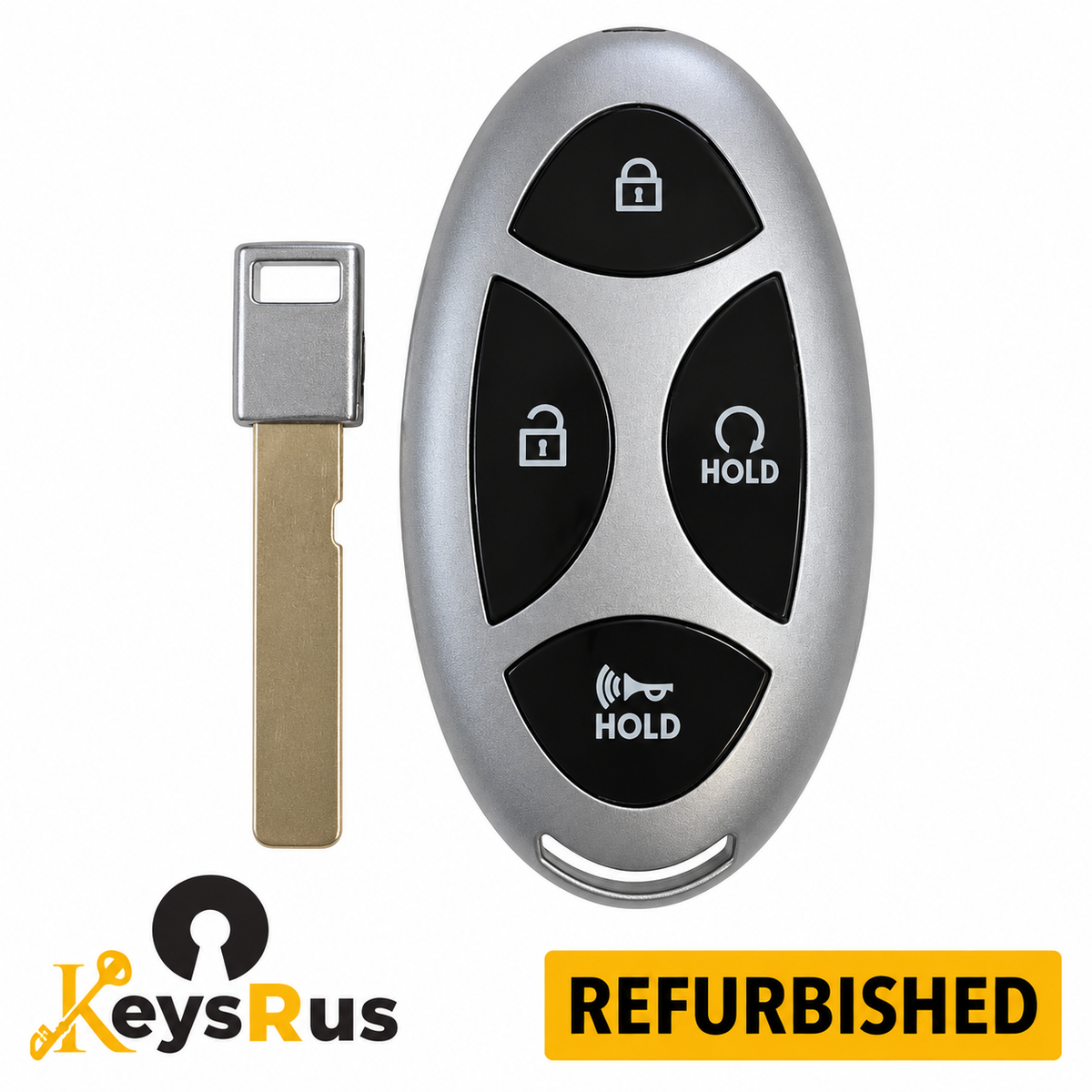 KeysRUs Hyundai Tucson 95440-N9550 Refab four-button smart key with separate uncut emergency blade