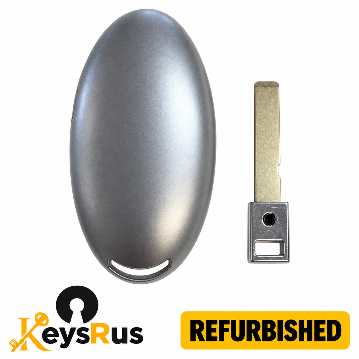 Hyundai Santa Fe 95440-P6040 refurbished smart key plain silver back and separate uncut emergency blade