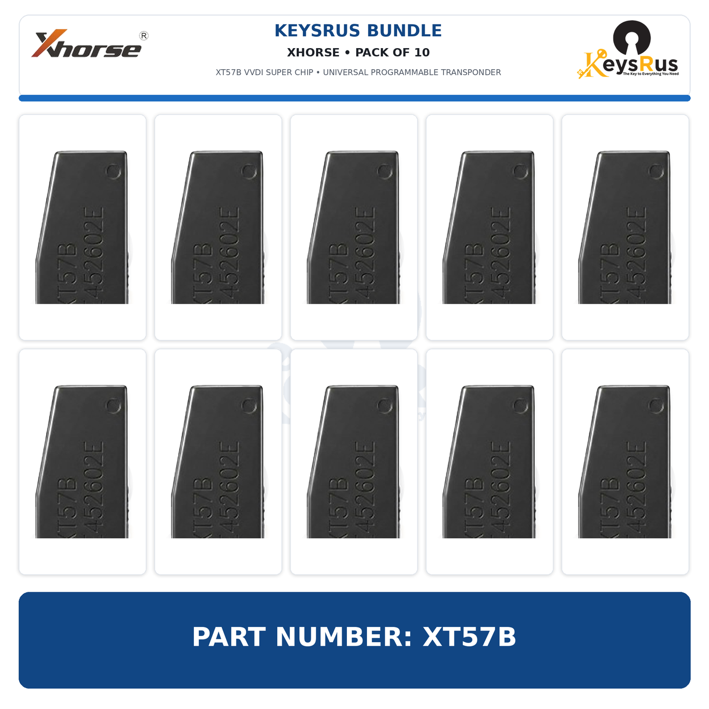 Bundle of 10 Xhorse XT57B VVDI Super Chips — Keysrus bundle