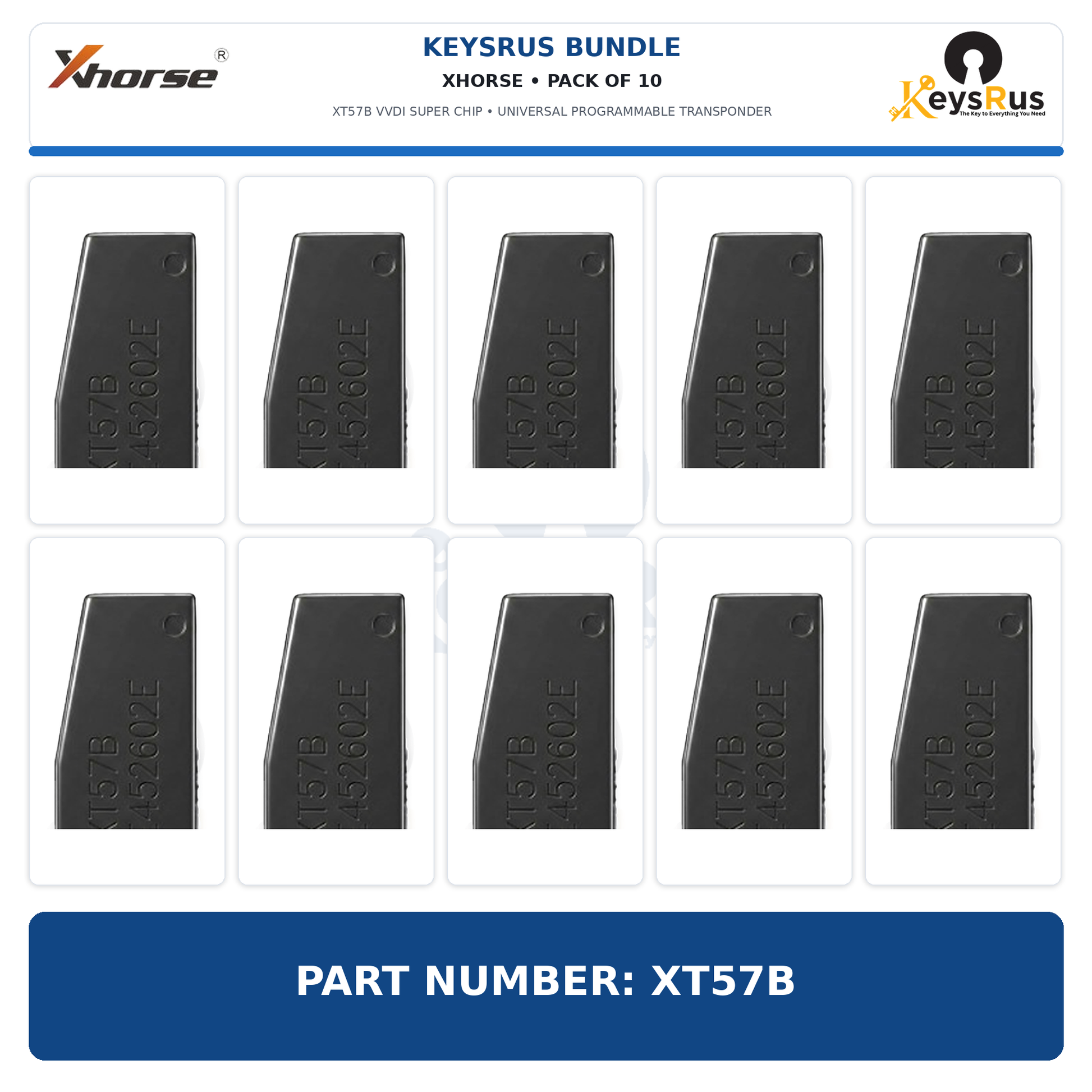 Bundle of 10 Xhorse XT57B VVDI Super Chips — Keysrus bundle