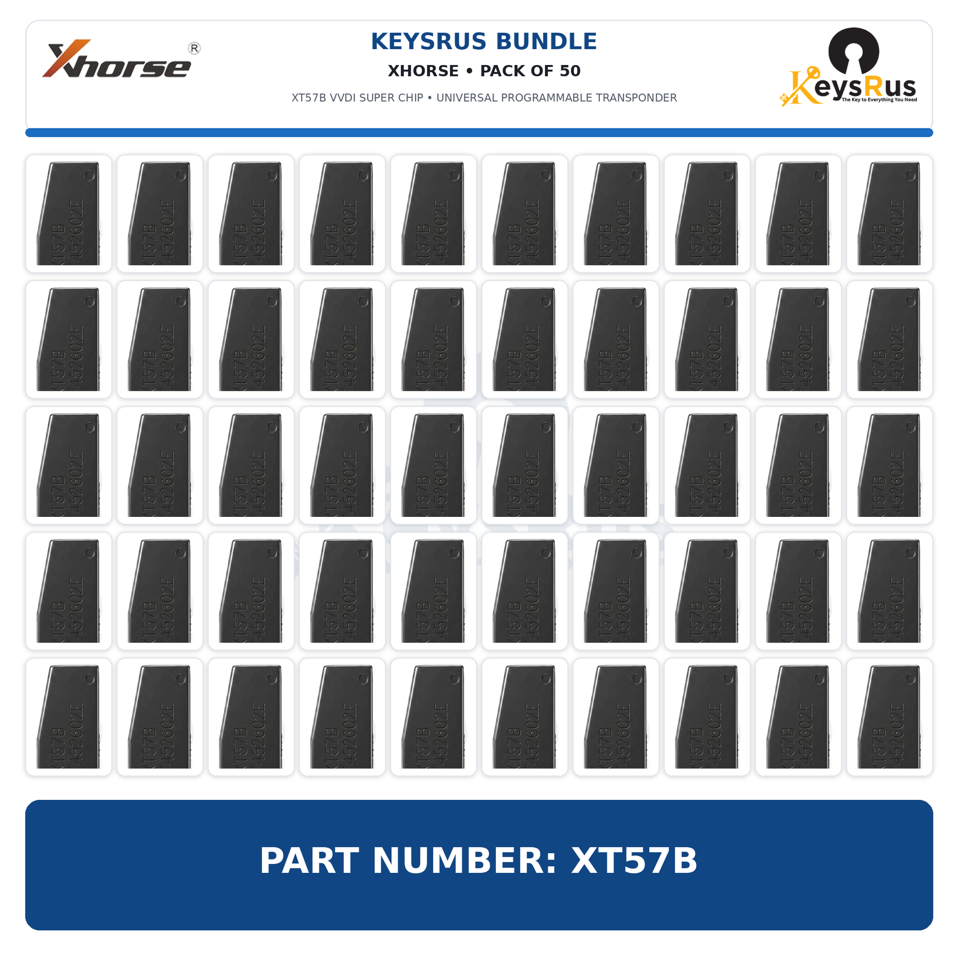 Bundle of 50 Xhorse XT57B VVDI Super Chips