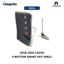 Lexus 4-Button Smart Key Shell, HYQ14FBF, 2018, 2023 Models, With EK-LEX-150 Emergency Key, Compatible with Lonsdor LT20-07