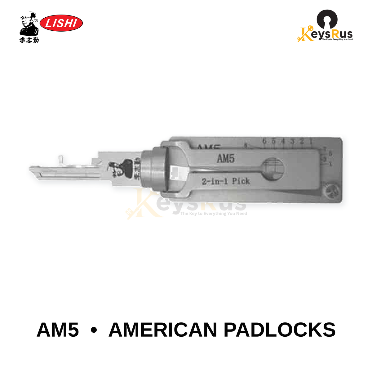 Original Lishi - AM5 American Padlocks –2-in-1 Pick & Decoder