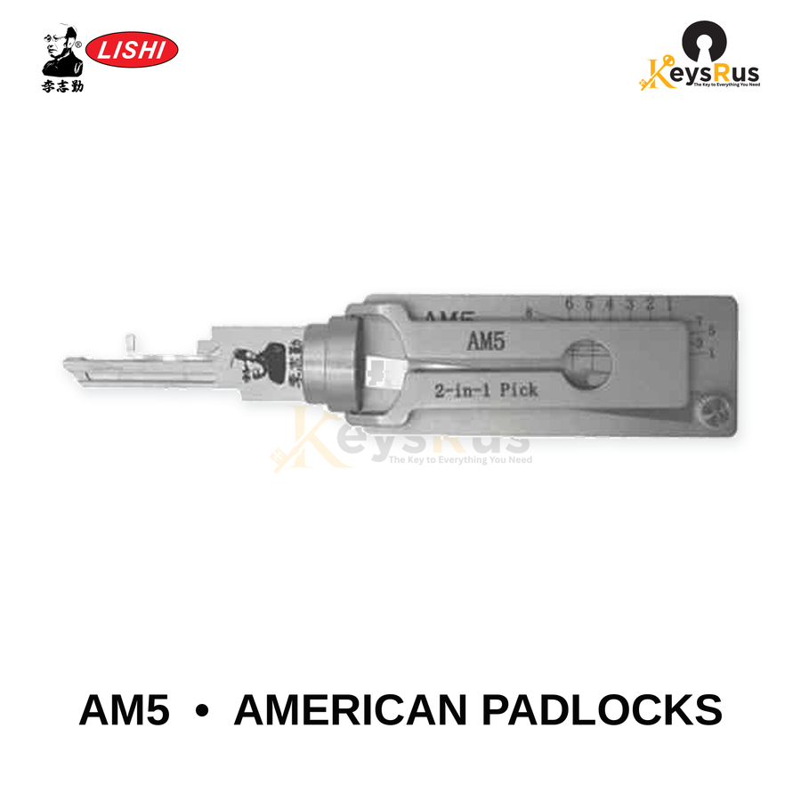 Original Lishi - AM5 American Padlocks –2-in-1 Pick & Decoder