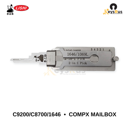 Original Lishi - C9200 / C8700 / 1646 CompX Mailbox –2-in-1 Pick & Decoder