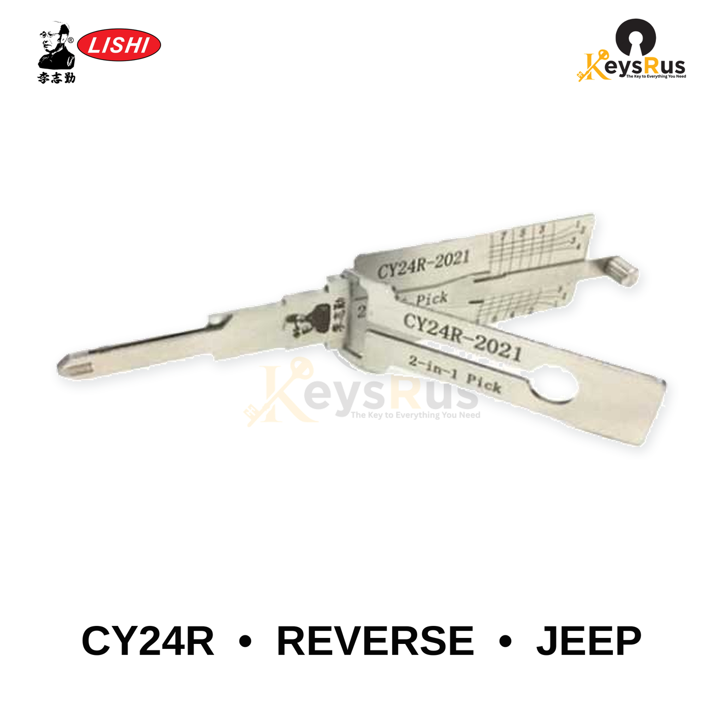 Original Lishi - CY24R Reverse Jeep Grand Cherokee –Anti-Glare 2-in-1 Pick & Decoder