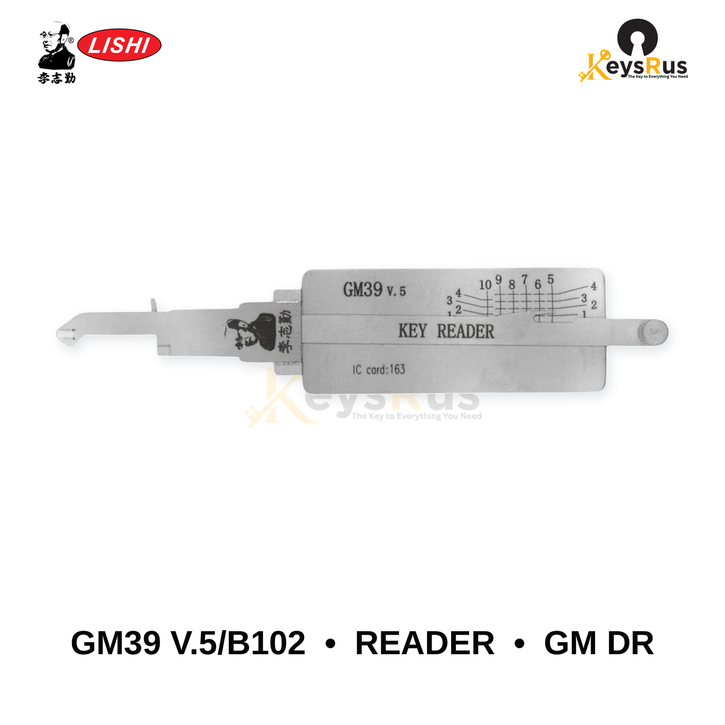 Original Lishi - GM39 V.5 / B102 GM Door Locks –Direct Reader & Decoder