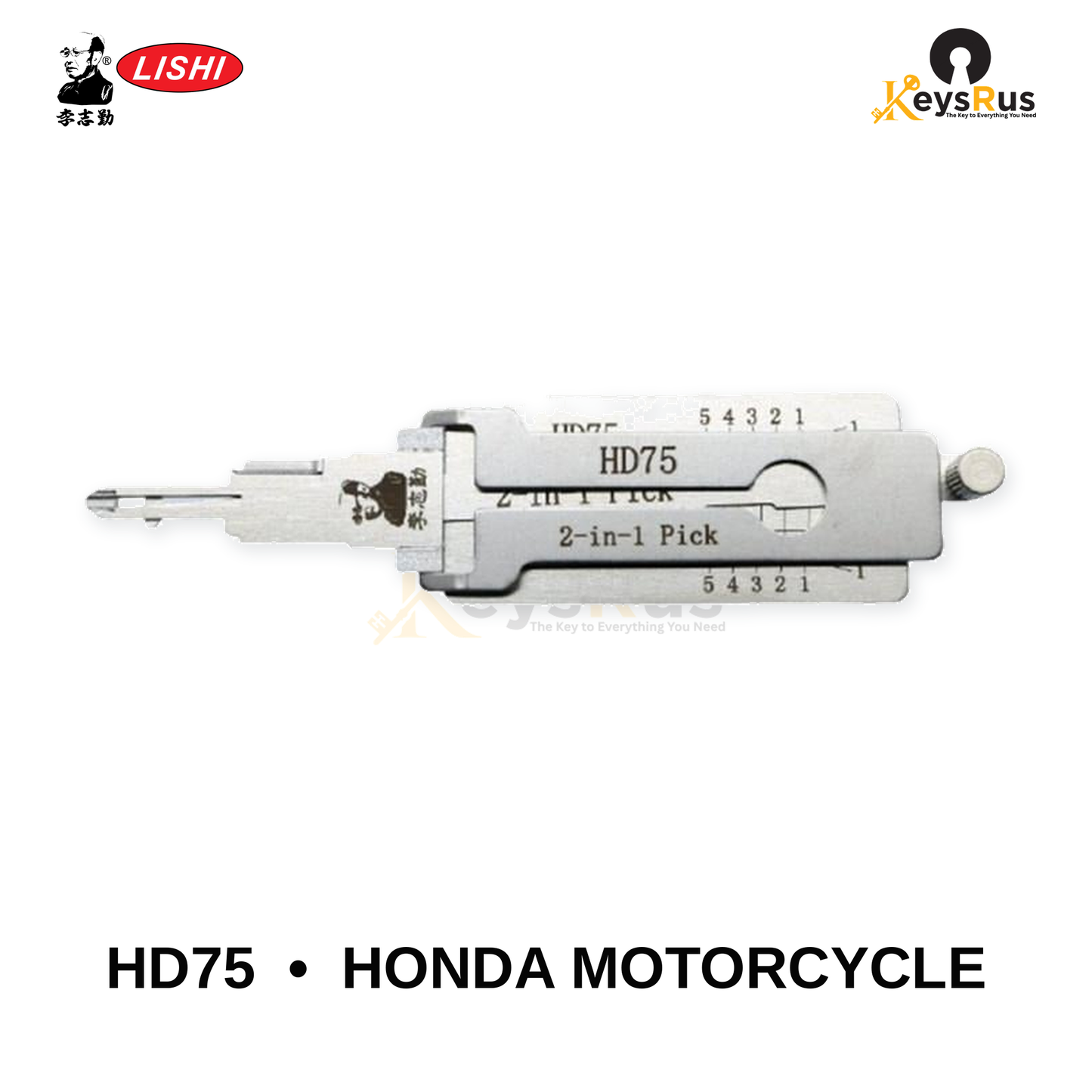 Original Lishi - HD75 Honda Motorcycle –Anti-Glare 2-in-1 Pick & Decoder