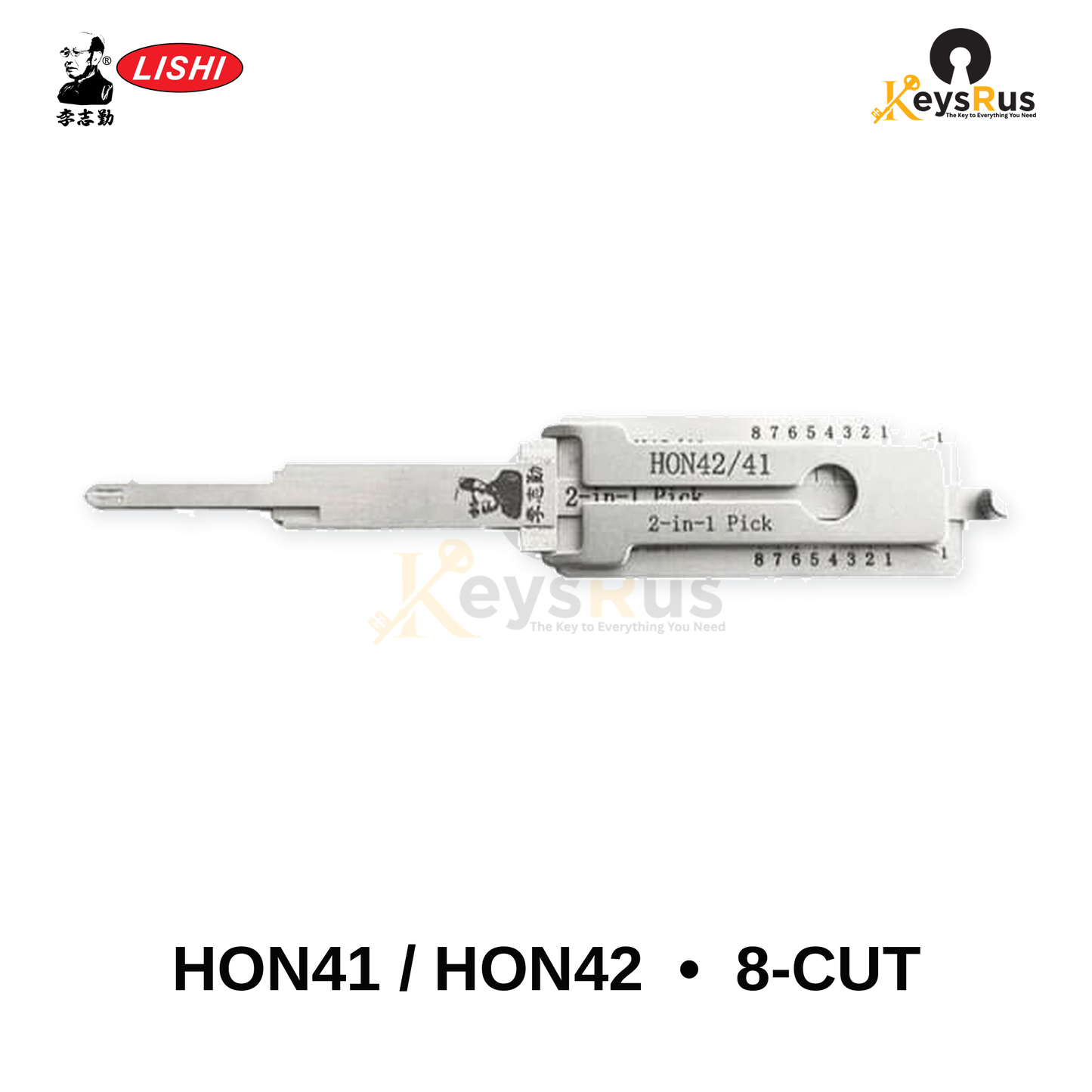 Original Lishi - HON41 / HON42 8-Cut Honda Motorcycle –Anti-Glare 2-in-1 Pick & Decoder