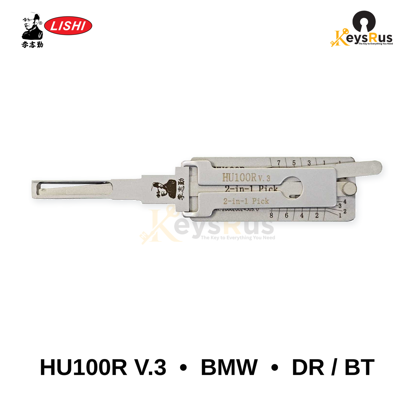 Original Lishi - HU100R V.3 BMW Door / Boot –Anti-Glare 2-in-1 Pick & Decoder