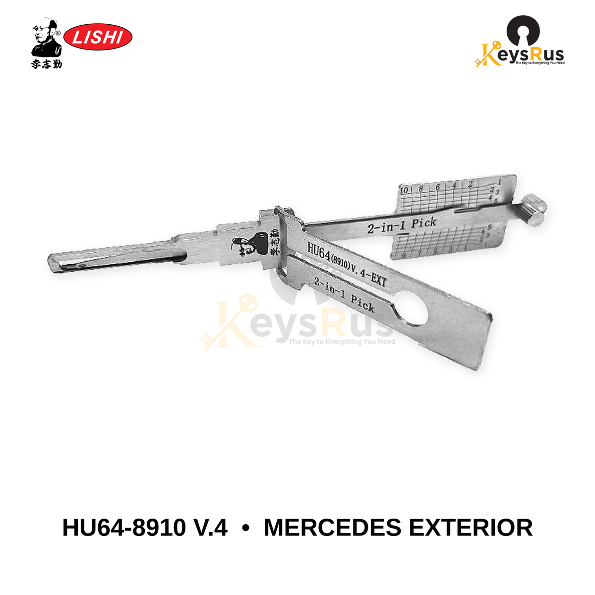 Original Lishi - HU64-8910 V.4 Mercedes Exterior –Anti-Glare 2-in-1 Pick & Decoder