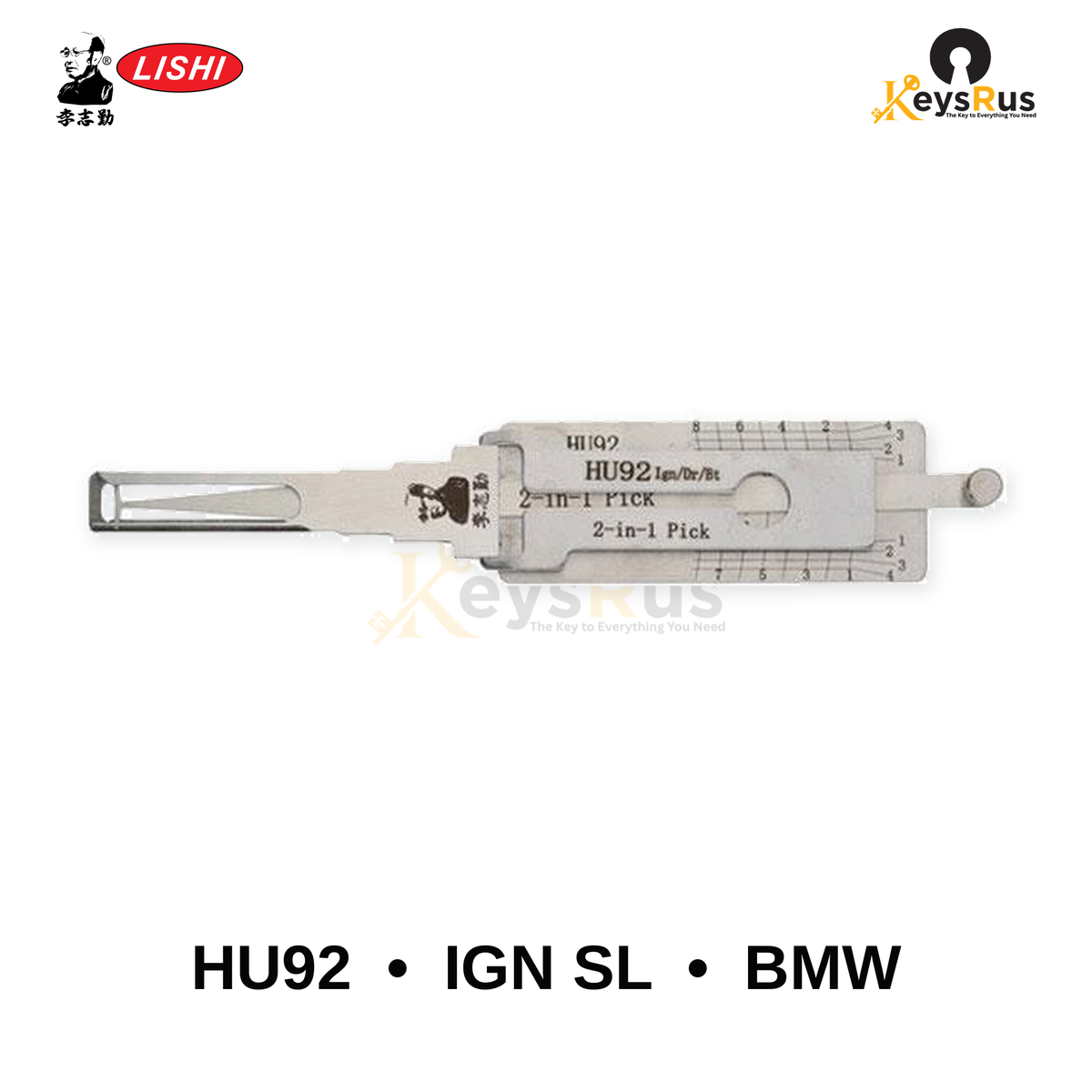 Original Lishi - HU92 IGN SL BMW –Anti-Glare 2-in-1 Pick & Decoder