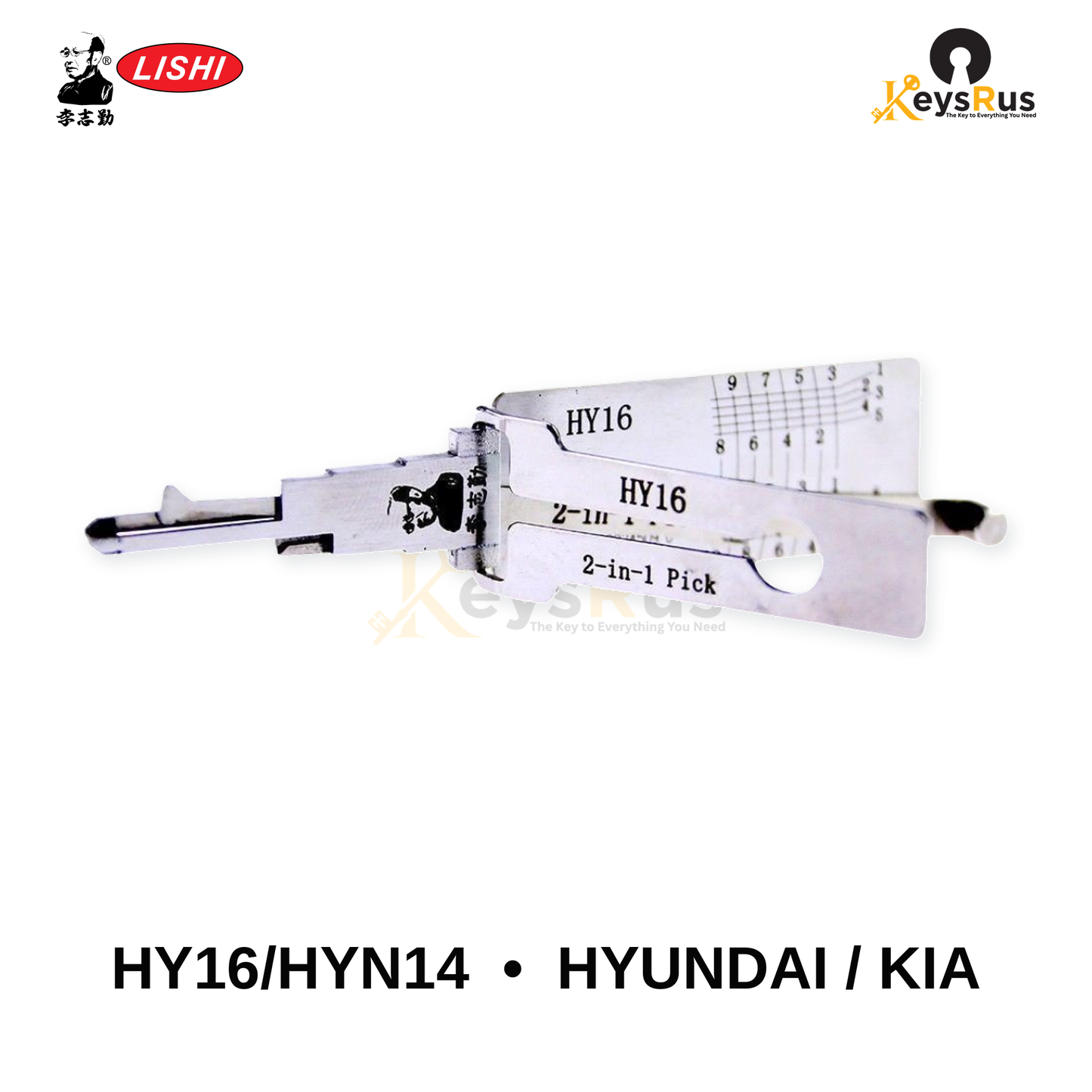 Original Lishi - HY16 / HYN14 Hyundai & Kia –Anti-Glare 2-in-1 Pick & Decoder