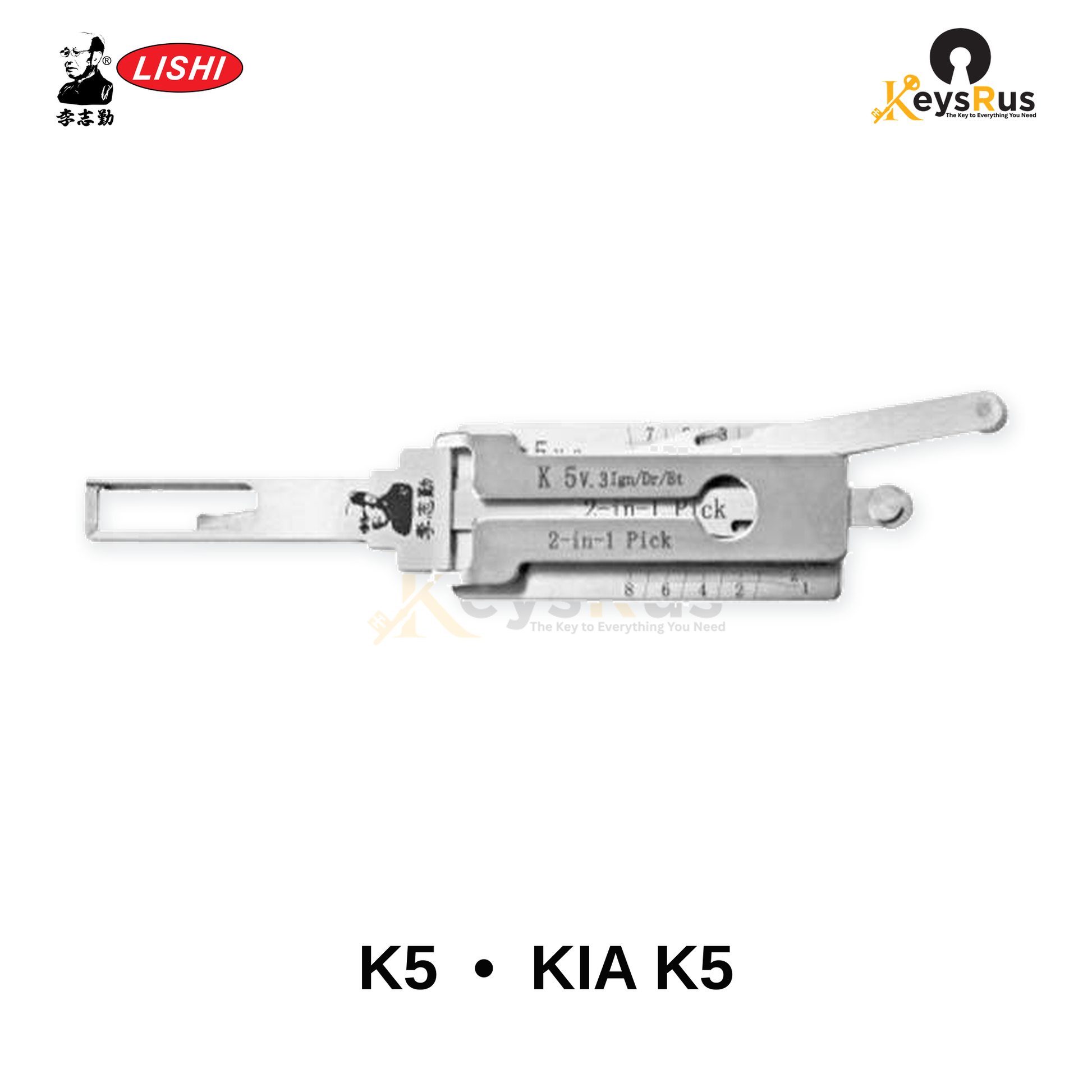 Original Lishi - K5 Kia K5 Keyway –2-in-1 Pick & Decoder
