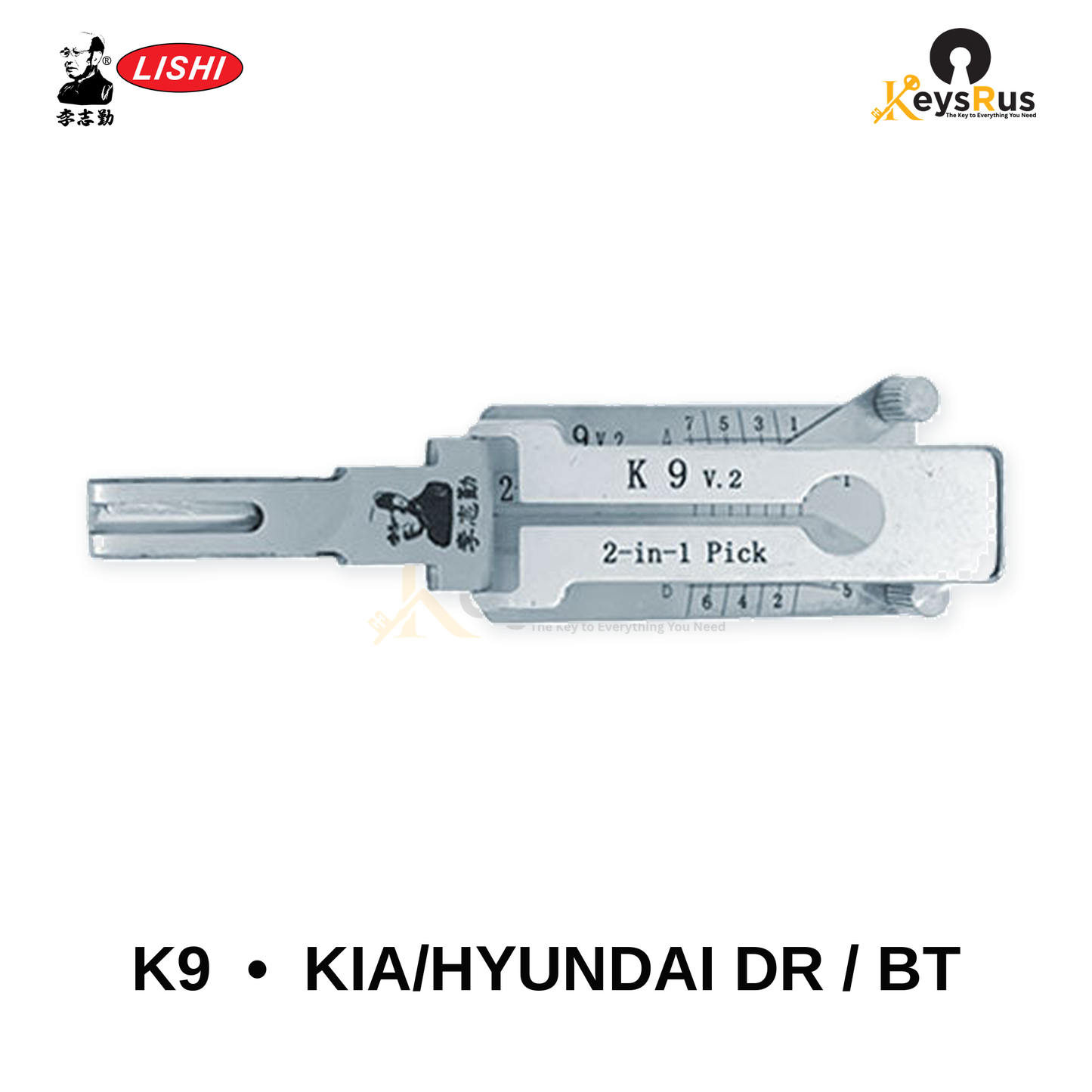 Original Lishi - K9 Kia / Hyundai Door & Trunk –2-in-1 Pick & Decoder