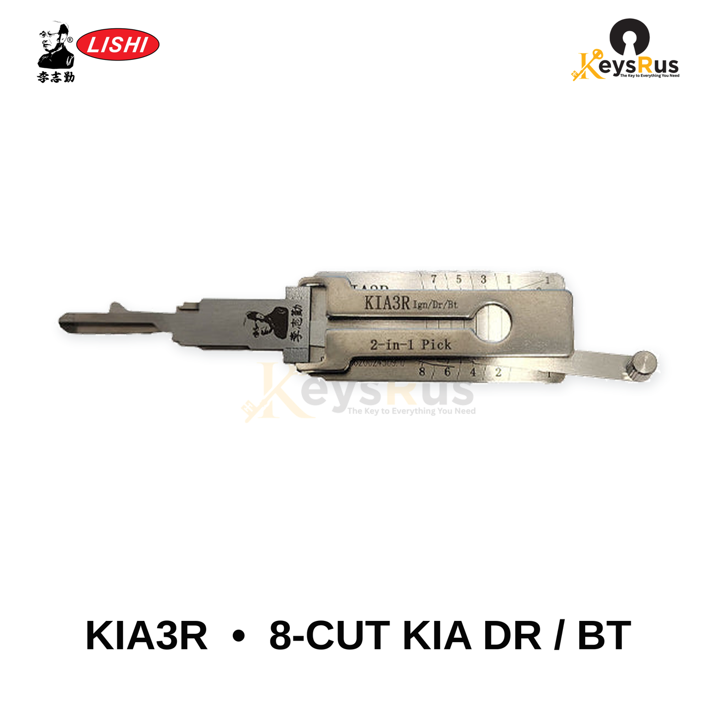 Original Lishi - KIA3R 8-Cut Kia Door & Trunk –2-in-1 Pick & Decoder