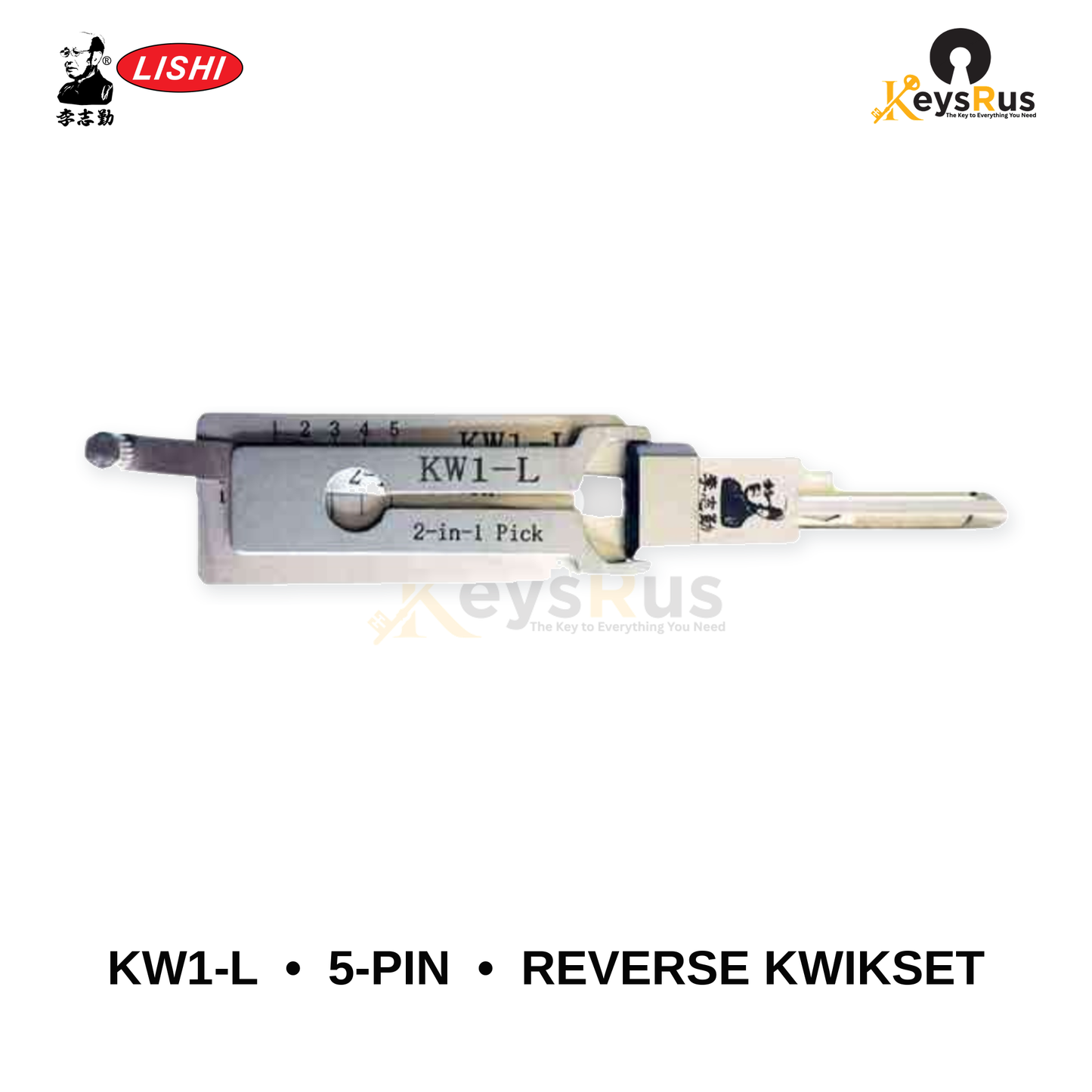 Original Lishi - KW1-L 5-Pin Reverse Kwikset –2-in-1 Pick & Decoder