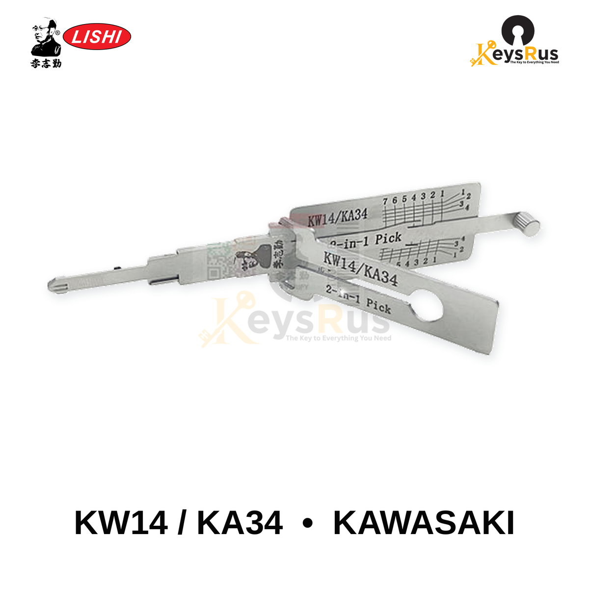 Original Lishi - KW14 / KA34 Kawasaki Motorcycles –2-in-1 Pick & Decoder