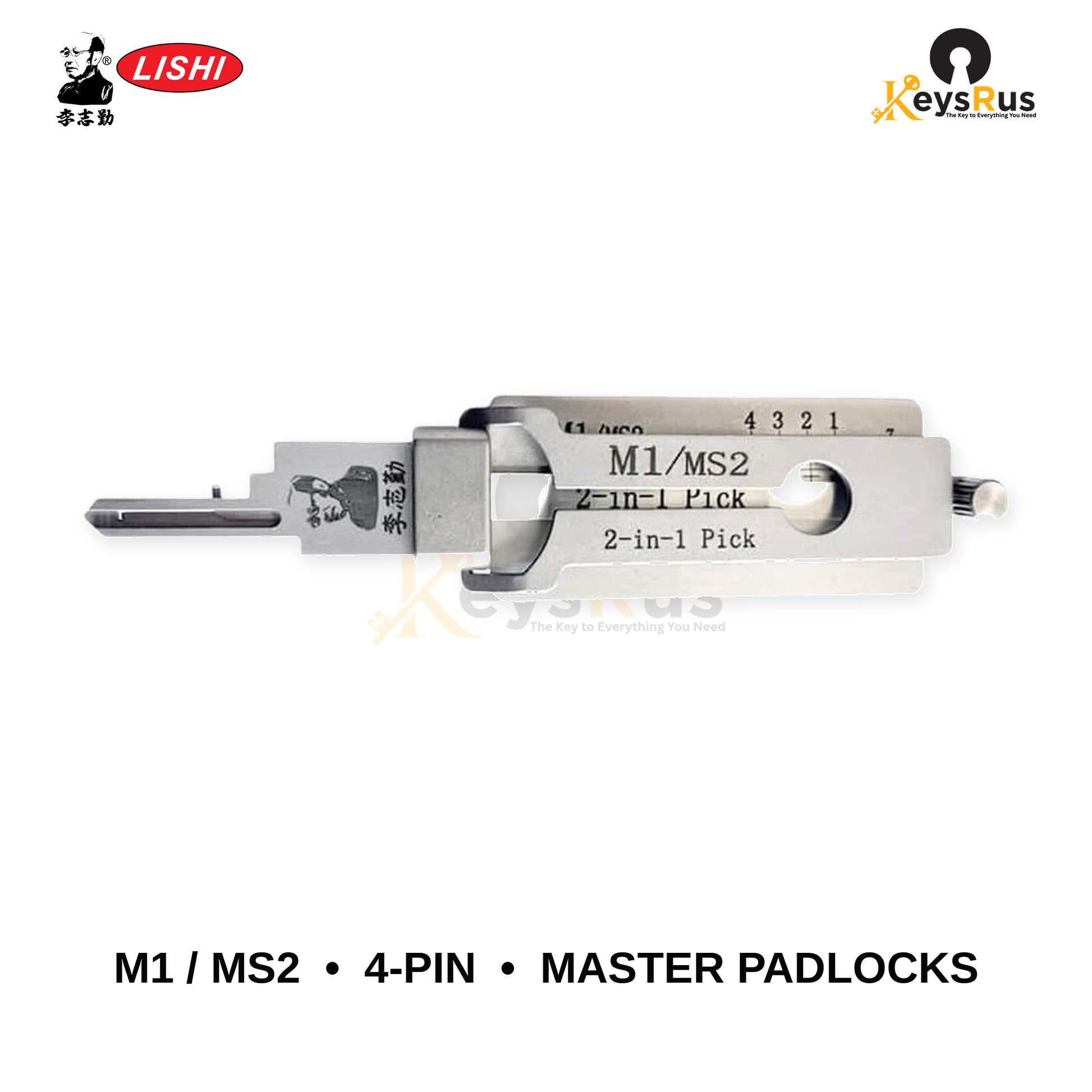 Original Lishi - M1 / MS2 Master Padlocks –2-in-1 Pick & Decoder